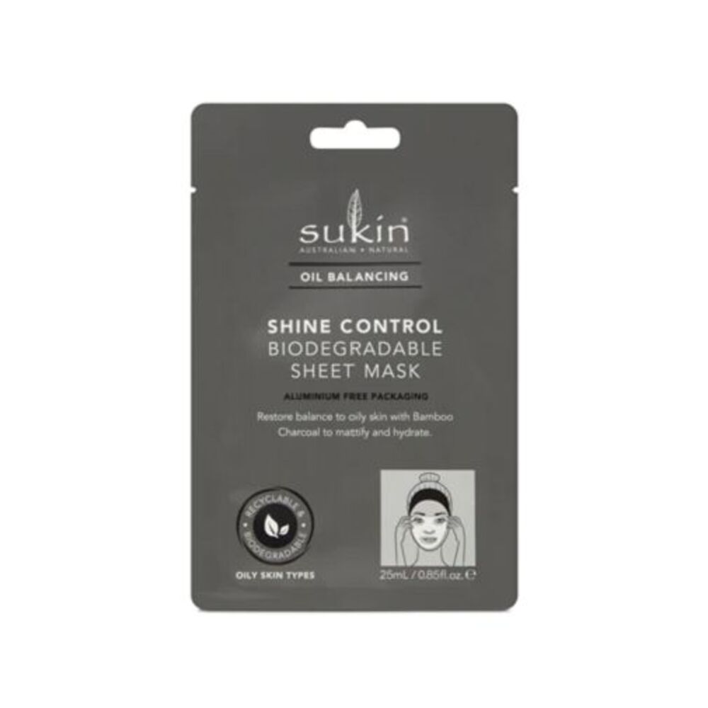 Sukin Oil Balancing Shine Control Biodegradable Sheet Mask